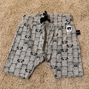 Huxbaby Gray Animal Print Shorts